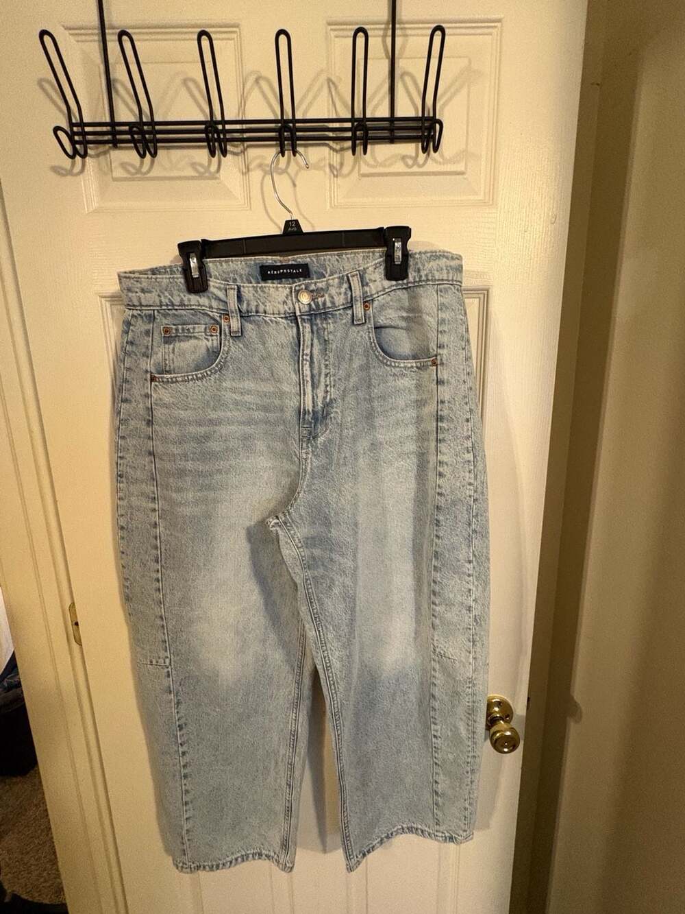 Aeropostale Light Wash Denim Barrel Jeans Size 12